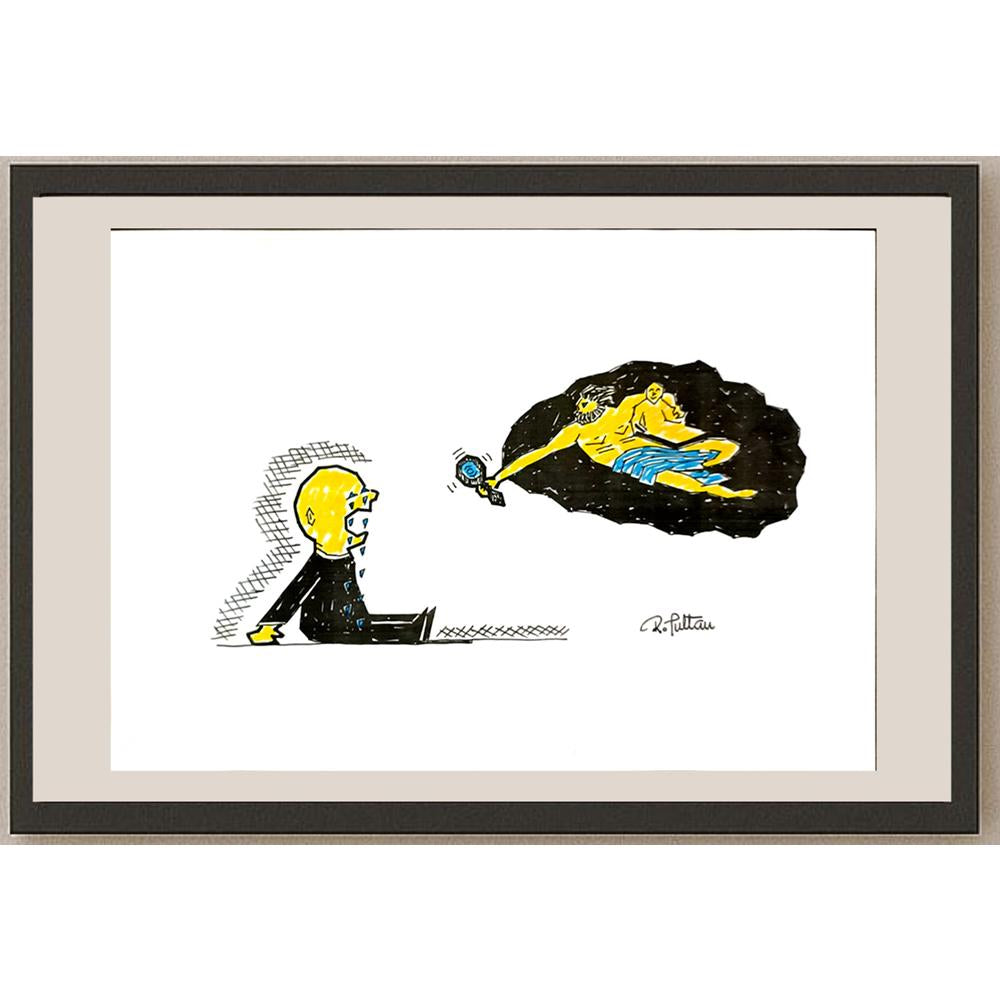 Reshad Sultanovic 29x21cm Orijinal Karikatür BOD06434