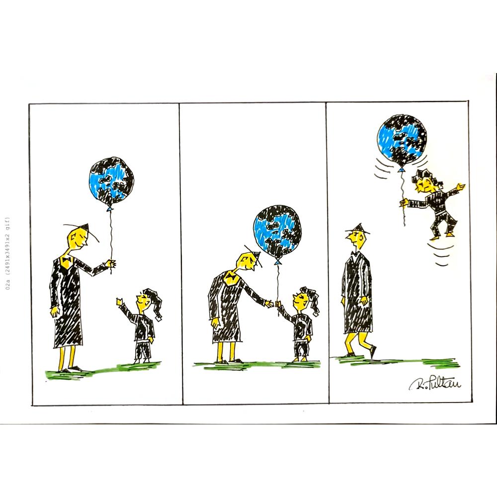 Reshad Sultanovic 29x21cm Orijinal Karikatür BOD06435