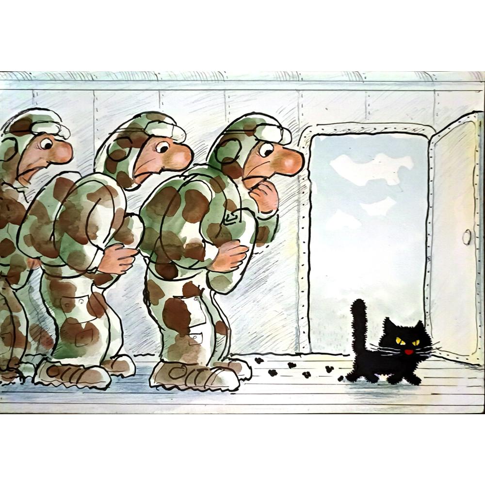 Travia Victor 29x21cm Orijinal Karikatür BOD06437