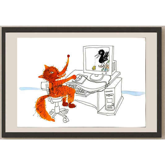 Nikolay Fitkov 29x21cm Orijinal Karikatür BOD06443