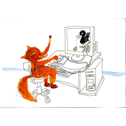 Nikolay Fitkov 29x21cm Orijinal Karikatür BOD06443