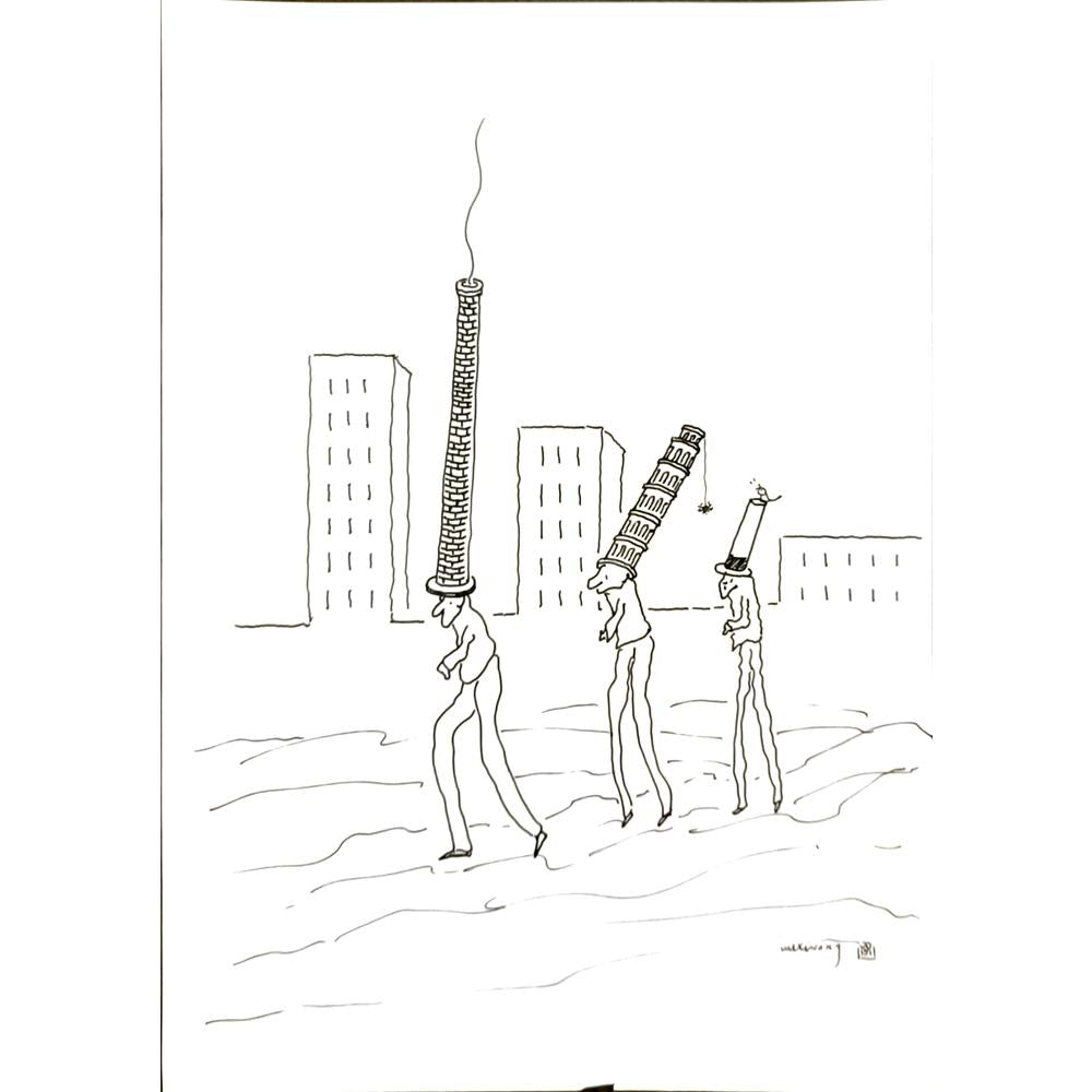 Wu Xi Hong 29x21cm Orijinal Karikatür BOD06448