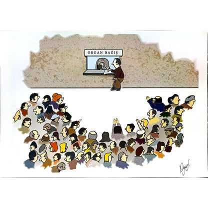 Niyazi Türk 29x21cm Orijinal Karikatür BOD06459