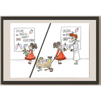 Dilek Küçük 29x21cm Orijinal Karikatür BOD06462