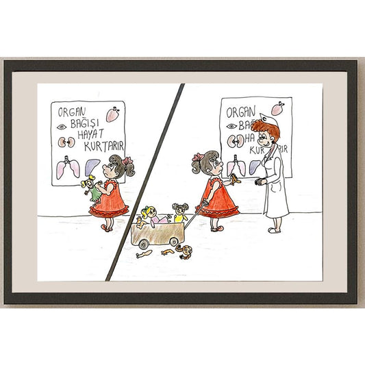 Dilek Küçük 29x21cm Orijinal Karikatür BOD06462