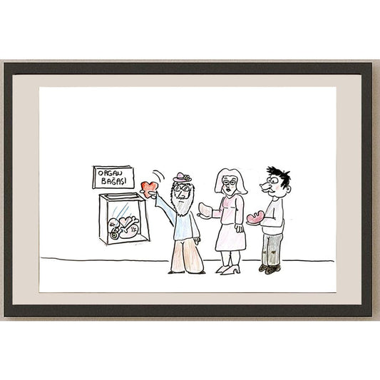 Mustafa Kemal Ünal 29x21cm Orijinal Karikatür BOD06464