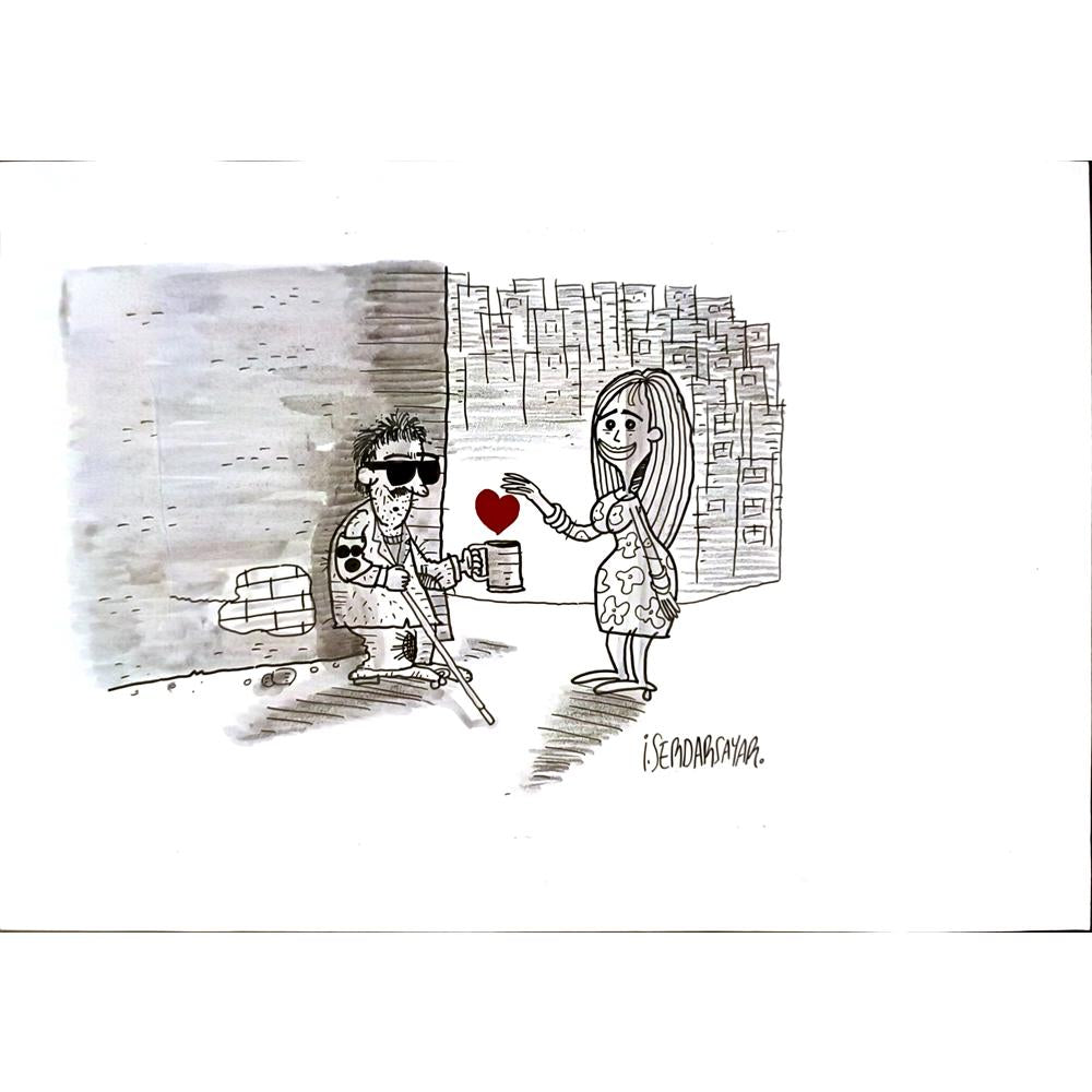 Serdar Sayar 35x25cm Orijinal Karikatür BOD06476