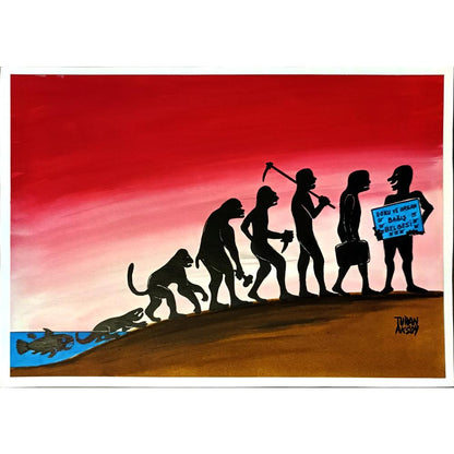 Turan Aksoy 29x21cm Orijinal Karikatür BOD06477