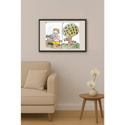 Ege Yarım 29x21cm Orijinal Karikatür BOD06479