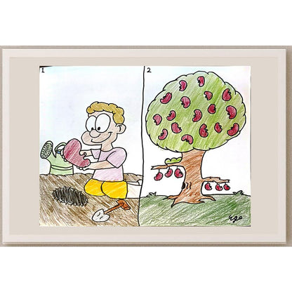 Ege Yarım 29x21cm Orijinal Karikatür BOD06479