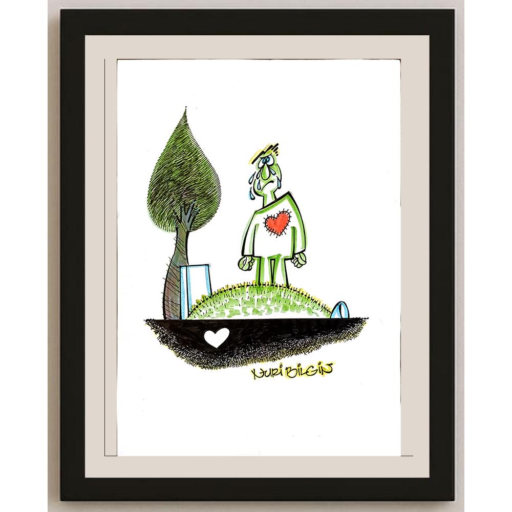 Nuri Bilgin 35x25cm Orijinal Karikatür BOD06480