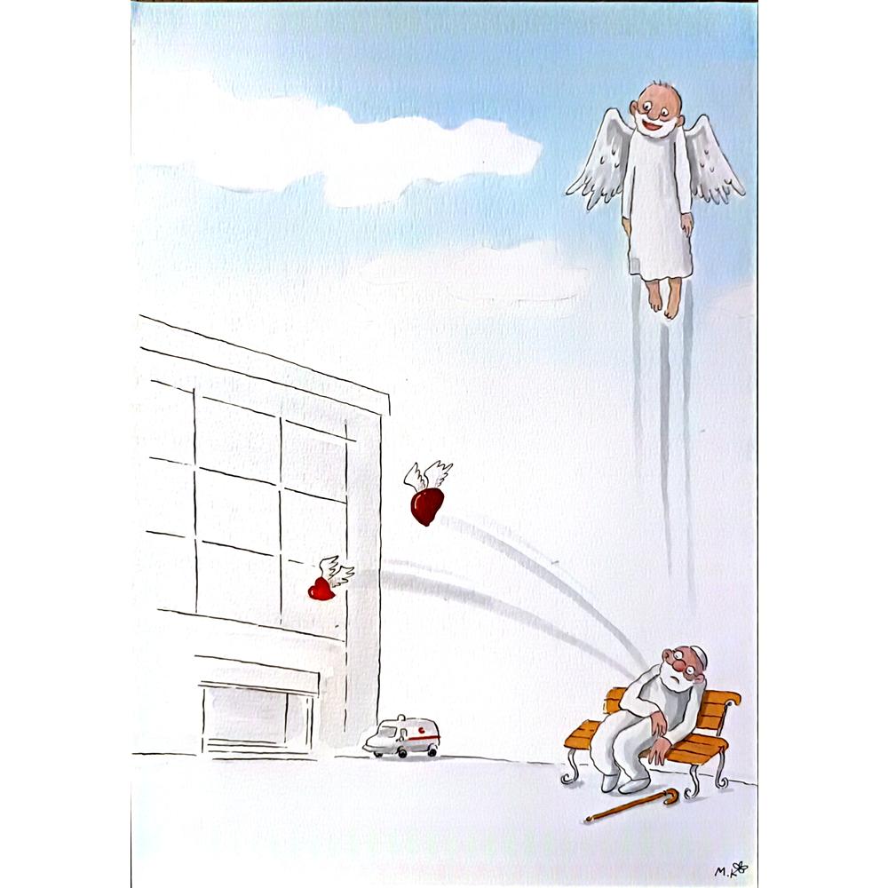 Mehmet Kahraman 29x21cm Orijinal Karikatür BOD06481