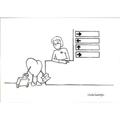 Serdar Kadıoğlu 29x21cm Orijinal Karikatür BOD06483
