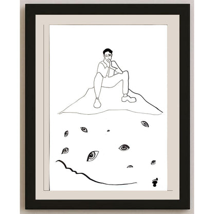 Aslı Yücel 29x21cm Orijinal Karikatür BOD06486