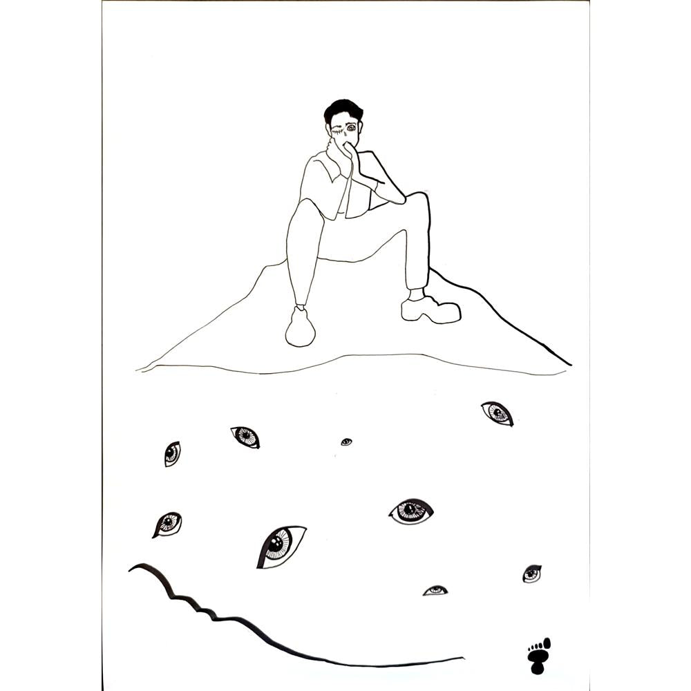 Aslı Yücel 29x21cm Orijinal Karikatür BOD06486