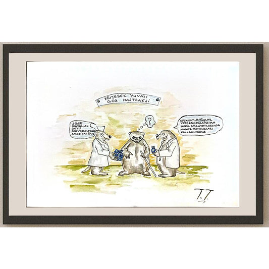 Tuğçe Turan 29x21cm Orijinal Karikatür BOD06487