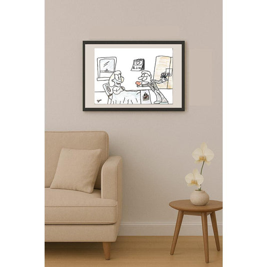 Ege Yarım 29x21cm Orijinal Karikatür BOD06488