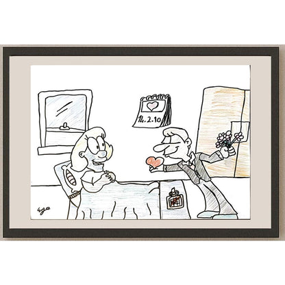 Ege Yarım 29x21cm Orijinal Karikatür BOD06488