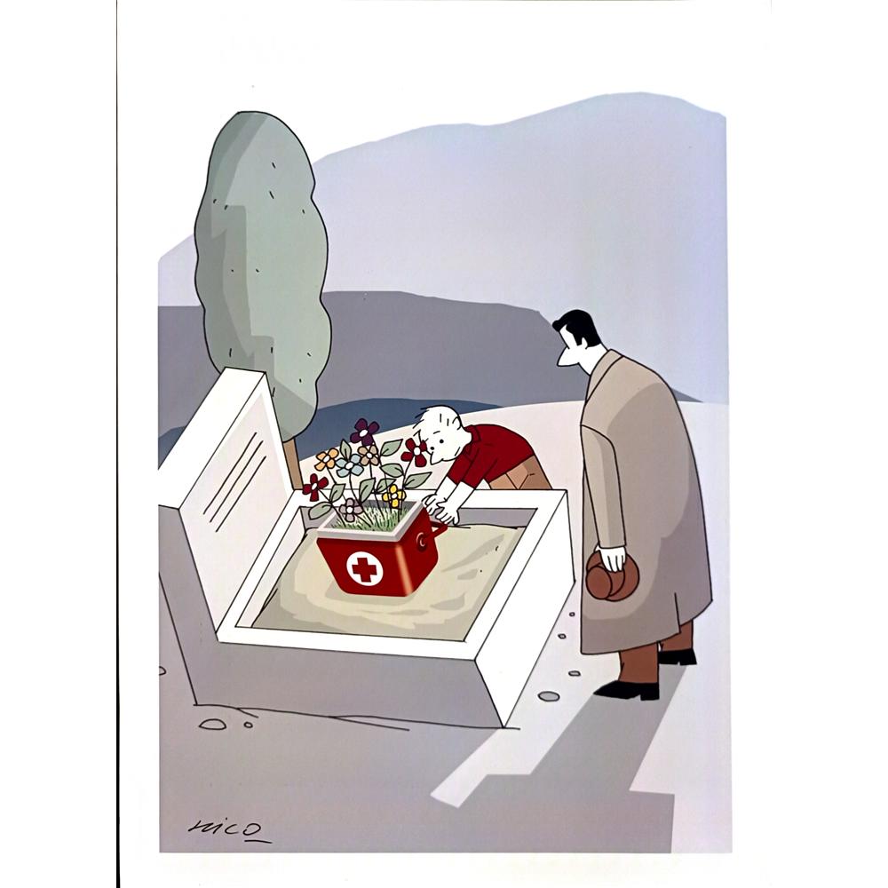 Hicabi Demirci 38x28cm Orijinal Karikatür BOD06490