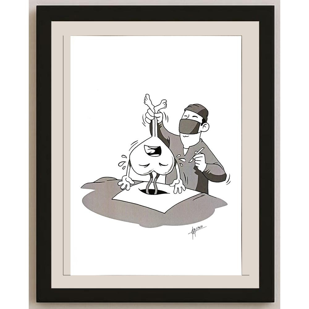Murat Gürdal Akkoç 29x21cm Orijinal Karikatür BOD06493