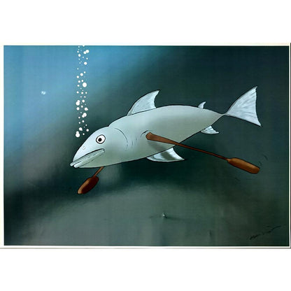 Hüseyin Alparslan 29x21cm Orijinal Karikatür BOD06498