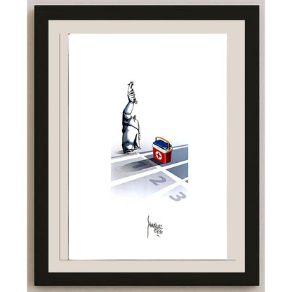 Şevket Yalaz 43x30cm Orijinal Karikatür BOD06503