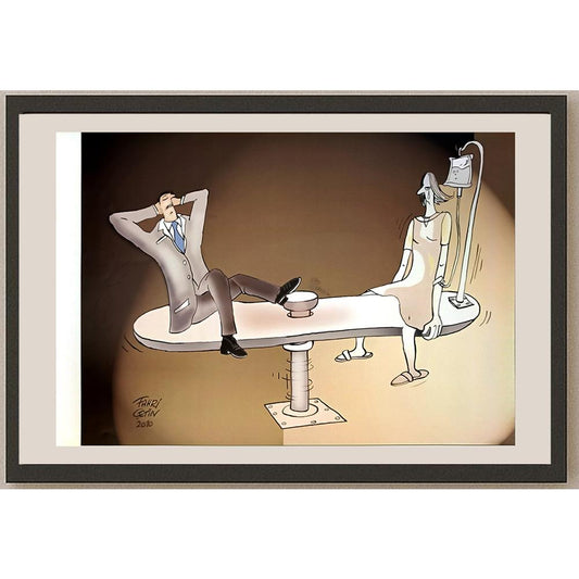 Fahri Çetin 43x30cm Orijinal Karikatür BOD06506