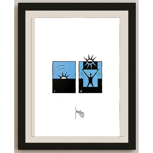 Şevket Yalaz 43x30cm Orijinal Karikatür BOD06507