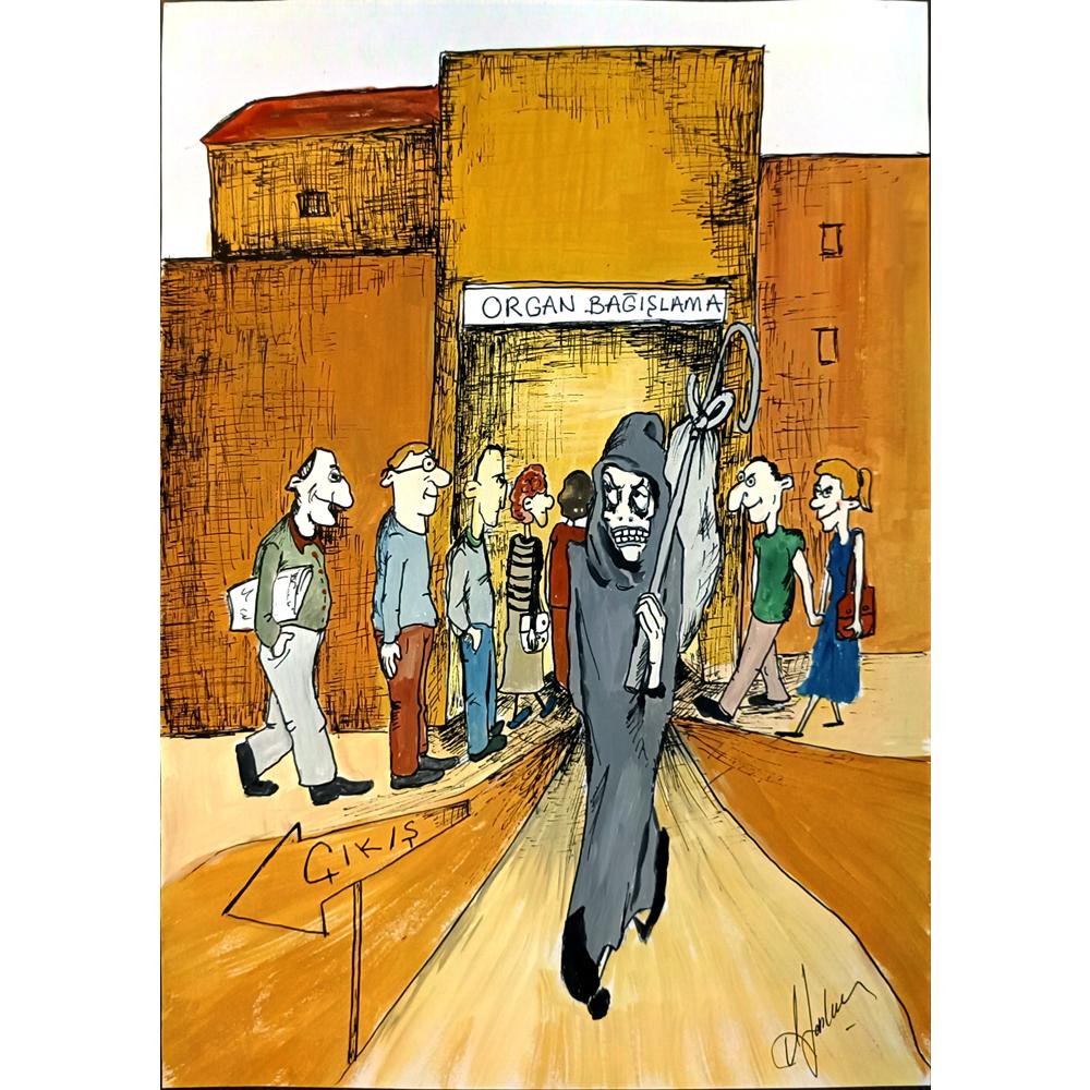 Aylin Sankur 21x29cm Orijinal Karikatür BOD06512