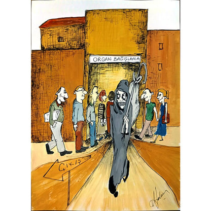 Aylin Sankur 21x29cm Orijinal Karikatür BOD06512