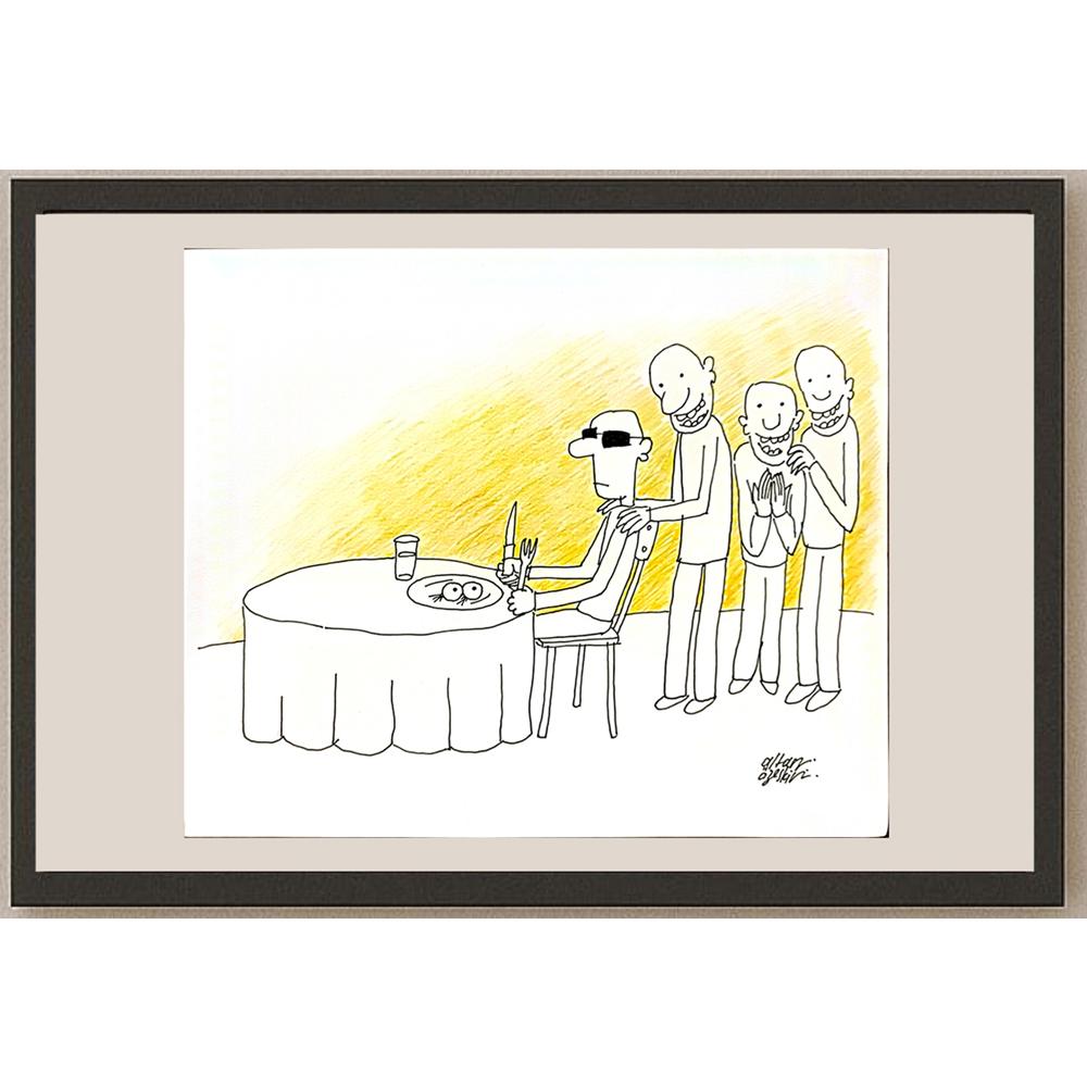 Altan Özeskici 29x24cm Orijinal Karikatür BOD06515