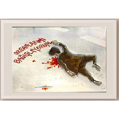 Cemalettin Güzeloğlu 29x21cm Orijinal Karikatür BOD06516