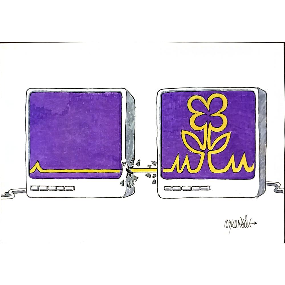 Coşkun Göle 29x21cm Orijinal Karikatür BOD06517