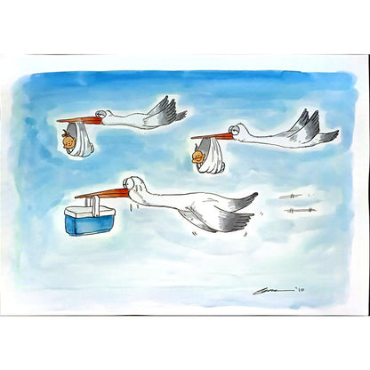 Cem Güzeloğlu 33x21cm Orijinal Karikatür BOD06518