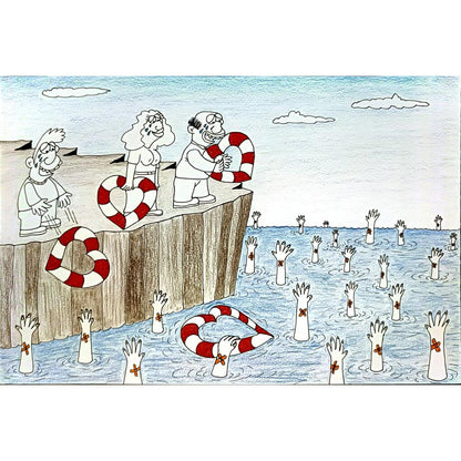 Zafer Dilekçi 35x25cm Orijinal Karikatür BOD06520