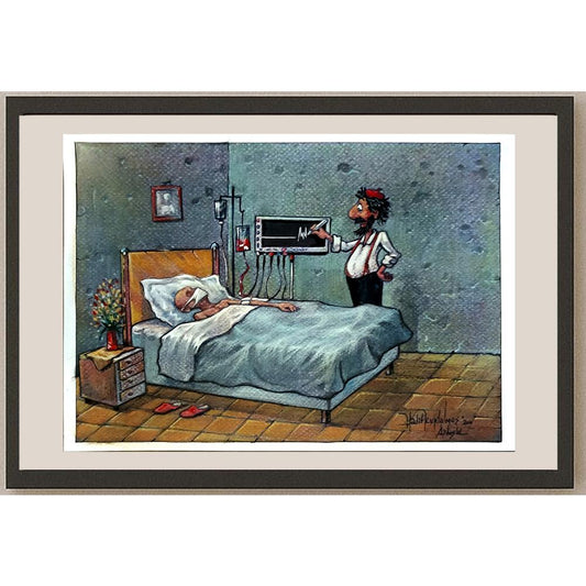 Halit Kurtulmuş Aytoslu 29x21cm Orijinal Karikatür BOD06521