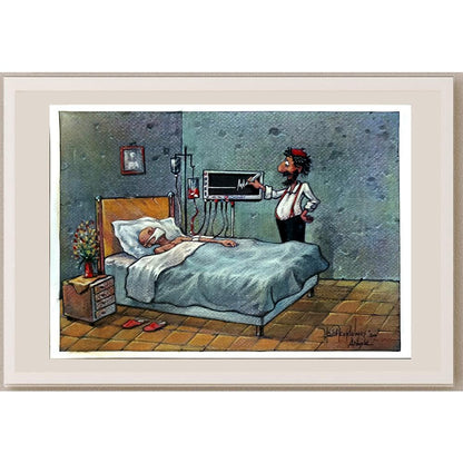 Halit Kurtulmuş Aytoslu 29x21cm Orijinal Karikatür BOD06521