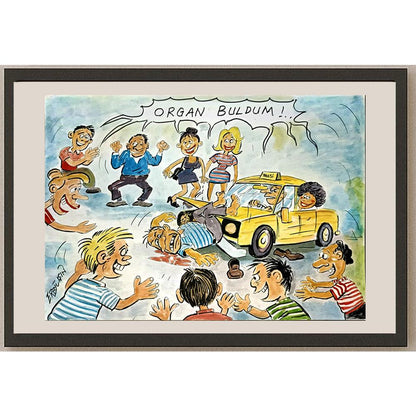 Erbil Işın 29x21cm Orijinal Karikatür BOD06522