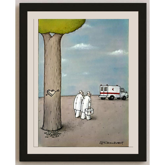 Ahmet Öztürklevent 29x21cm Orijinal Karikatür BOD06523