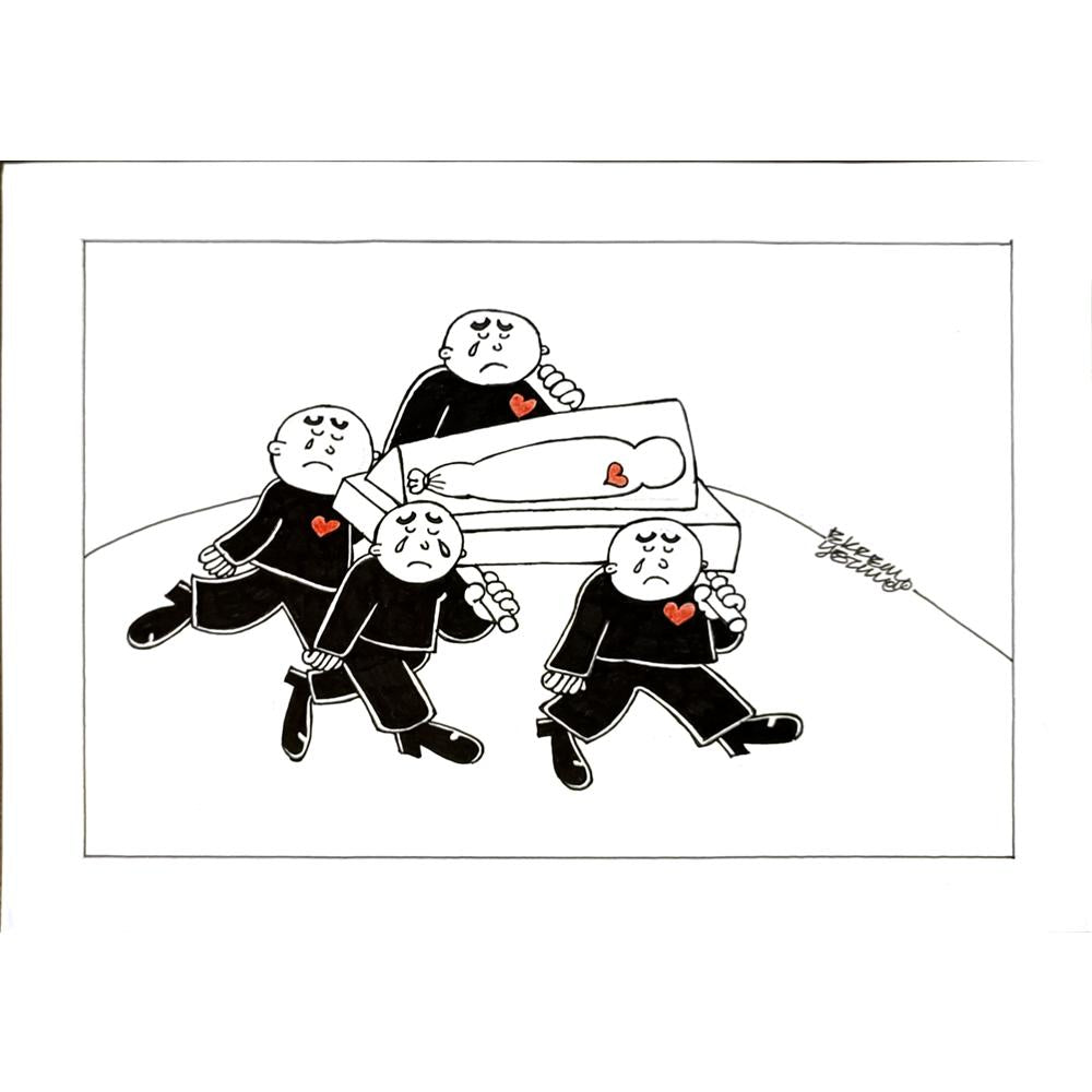 Ekrem Yetim 29x21cm Orijinal Karikatür BOD06525