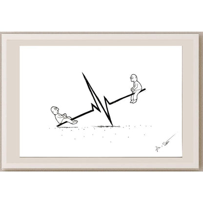 Abdullah Sarışen 29x21cm Orijinal Karikatür BOD06526