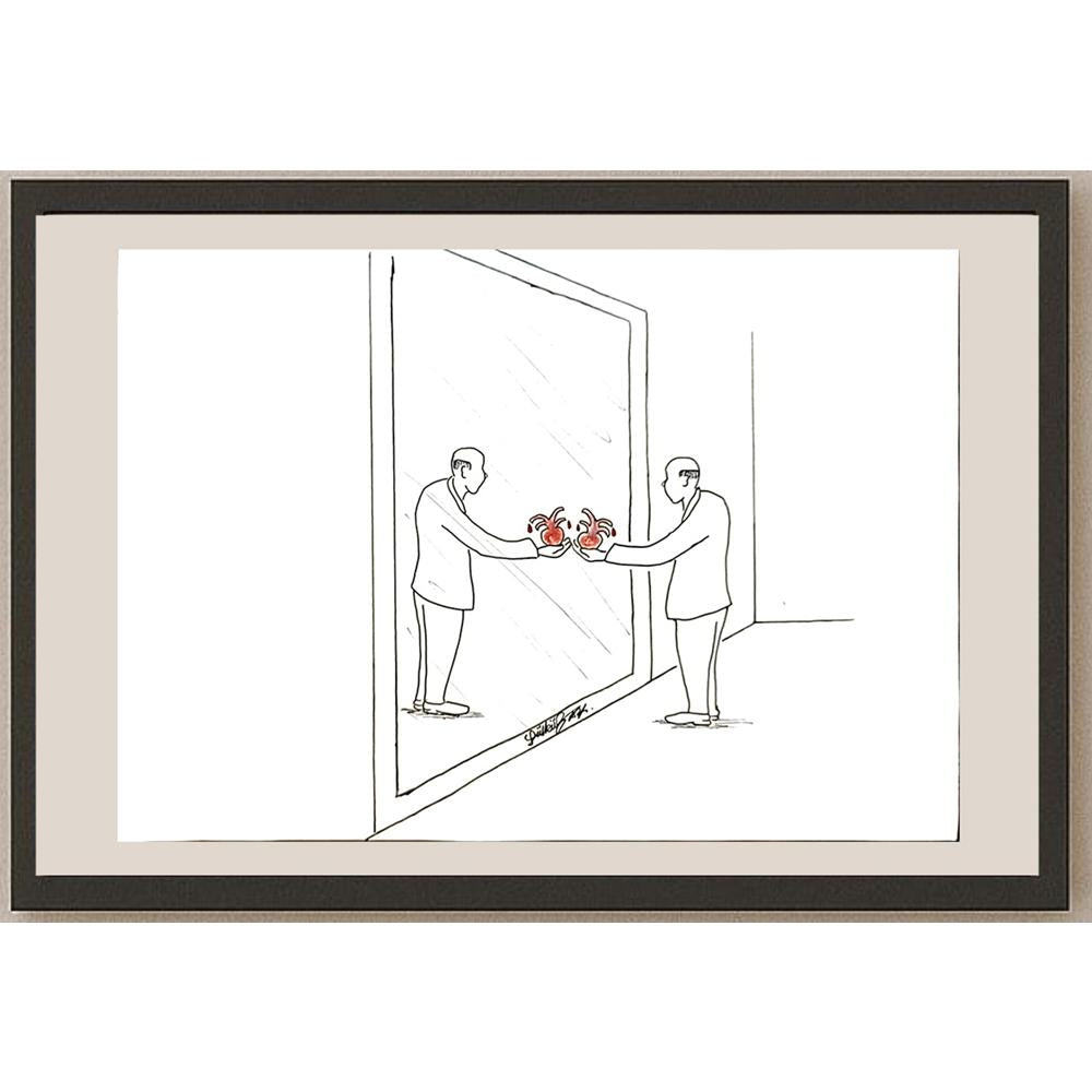 Zülküf Aba 29x21cm Orijinal Karikatür BOD06531