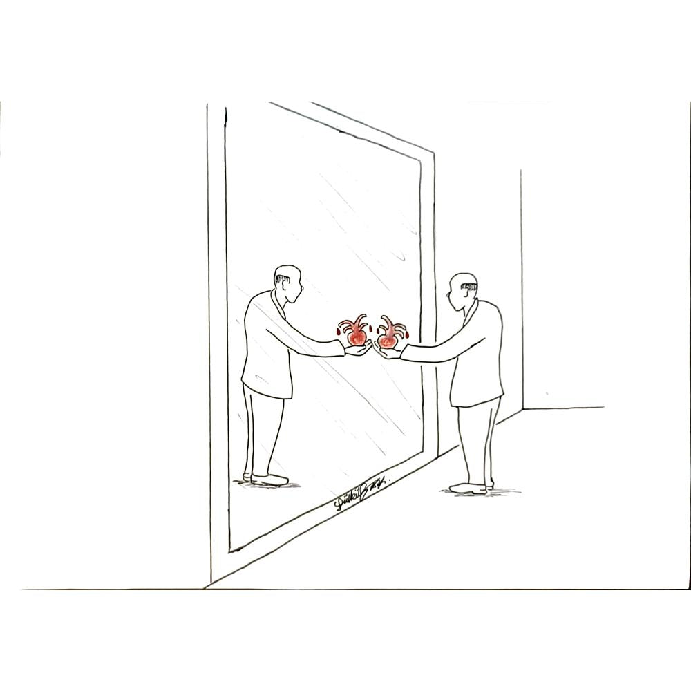Zülküf Aba 29x21cm Orijinal Karikatür BOD06531
