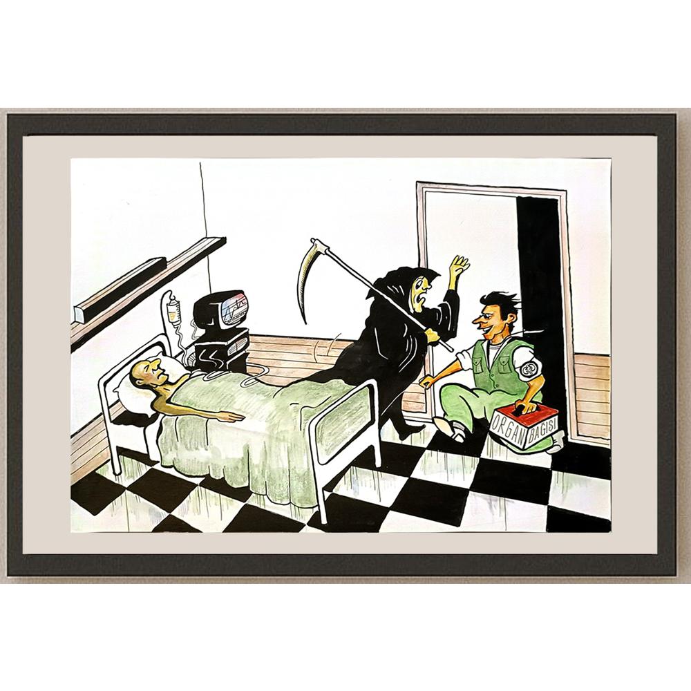 Arslan Bora 35x25cm Orijinal Karikatür BOD06533