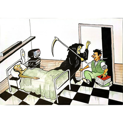 Arslan Bora 35x25cm Orijinal Karikatür BOD06533