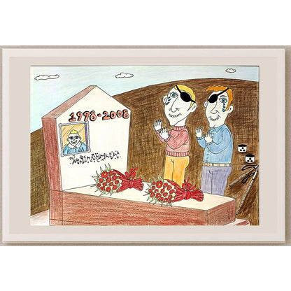 Zafer Dilekçi 35x25cm Orijinal Karikatür BOD06534