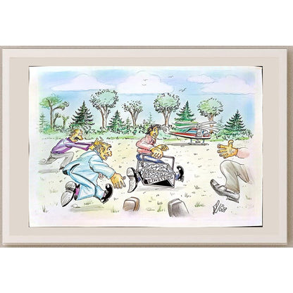 Uğur Pamuk 35x25cm Orijinal Karikatür BOD06538