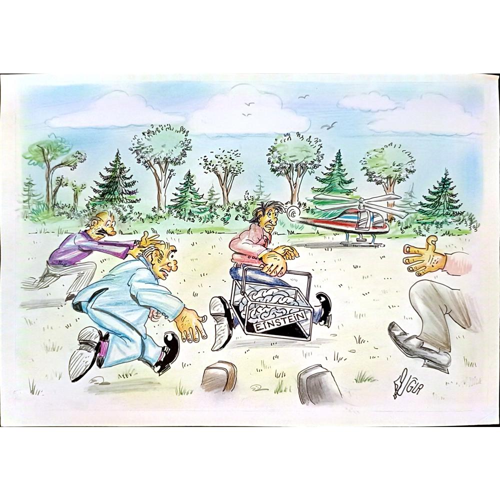 Uğur Pamuk 35x25cm Orijinal Karikatür BOD06538