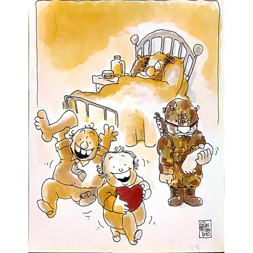 Serdar Günbilen 43x30cm Orijinal Karikatür BOD06541
