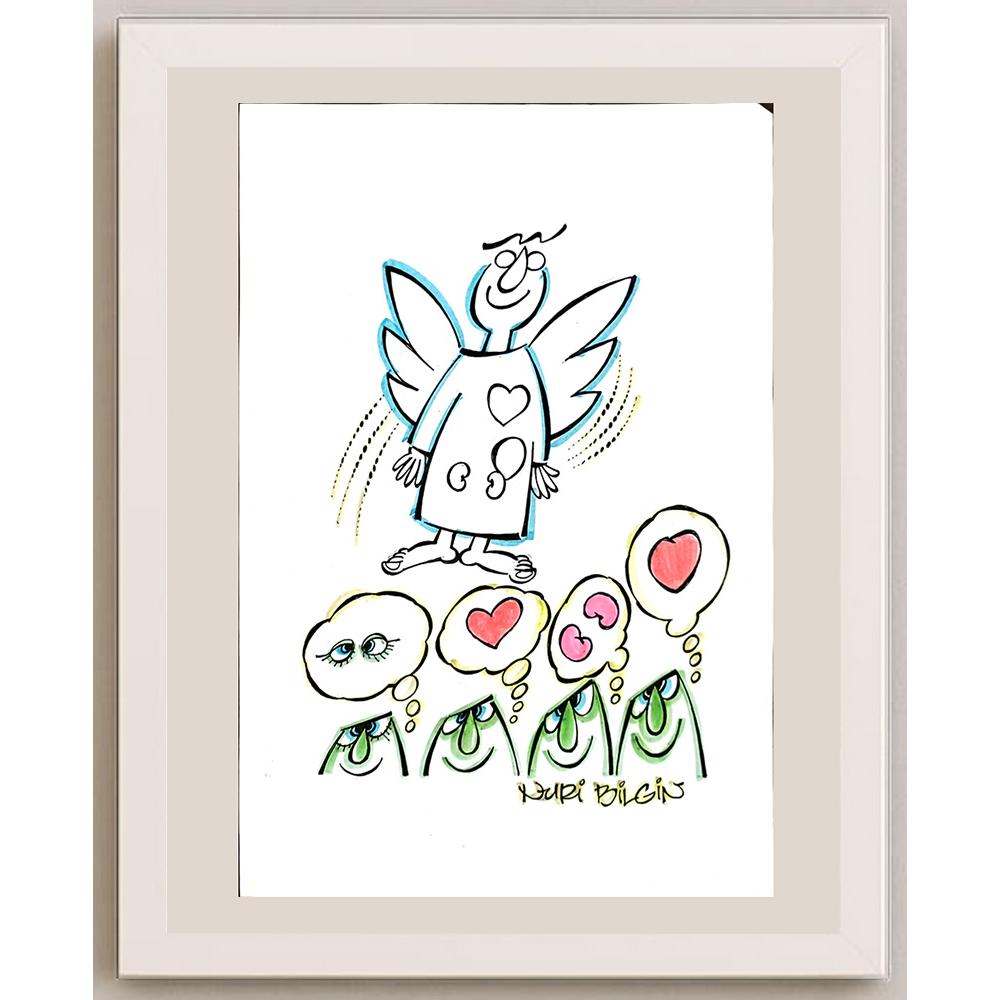 Nuri Bilgin 35x25cm Orijinal Karikatür BOD06545